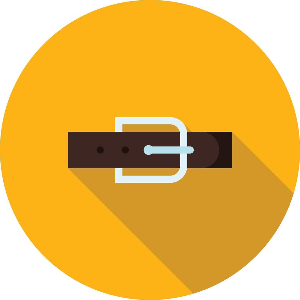 Belt I Flat Long Shadow Icon vector