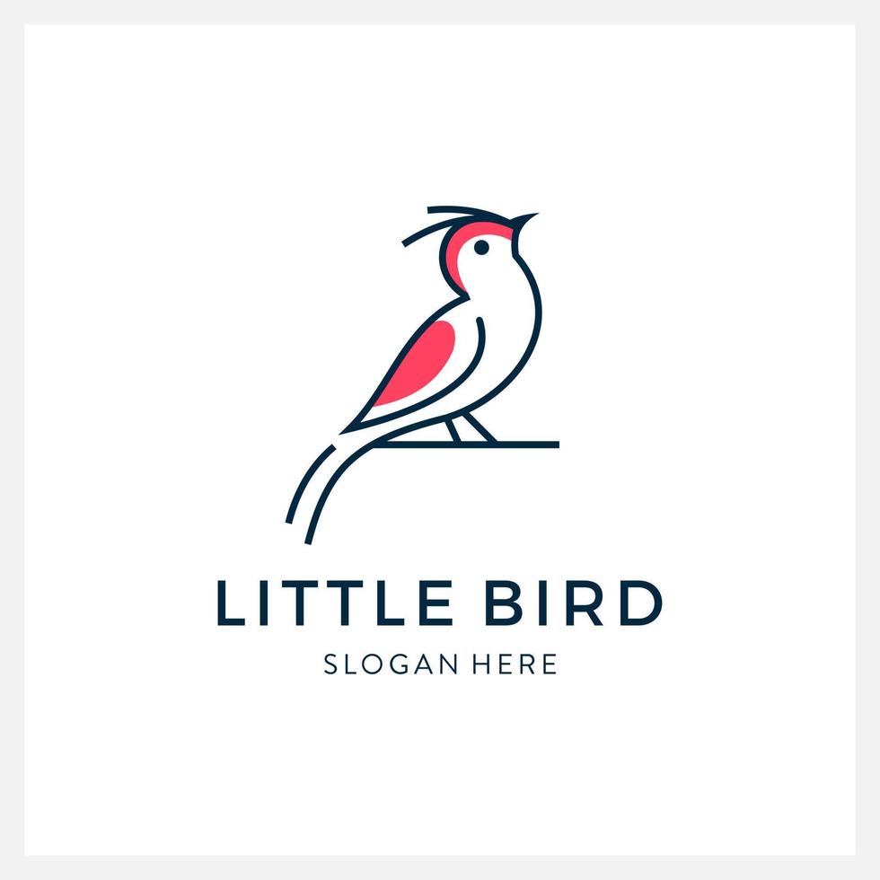 Bird logo vector line art