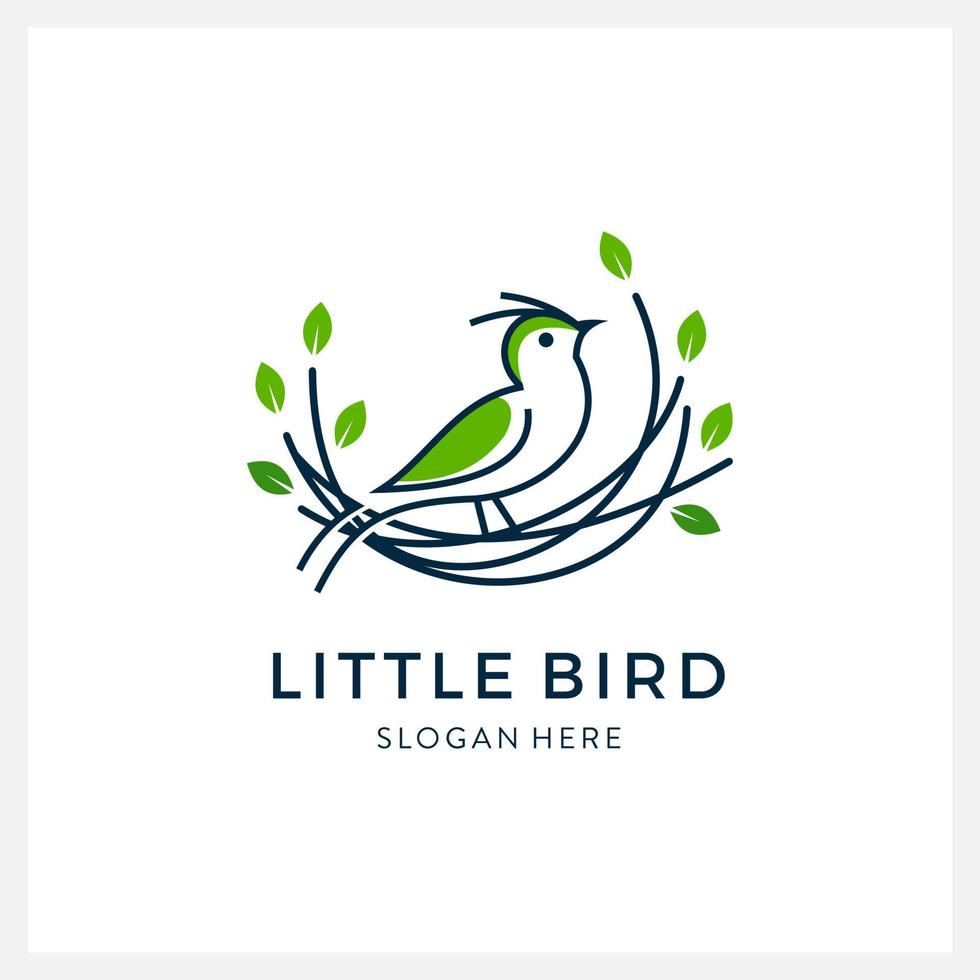 Bird logo vector line art