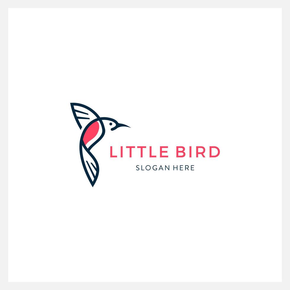 Bird logo vector line art