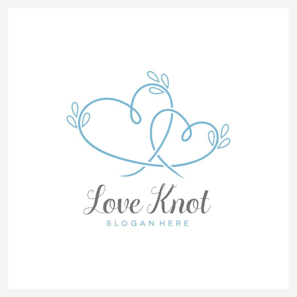 love knot logo design illustration vector