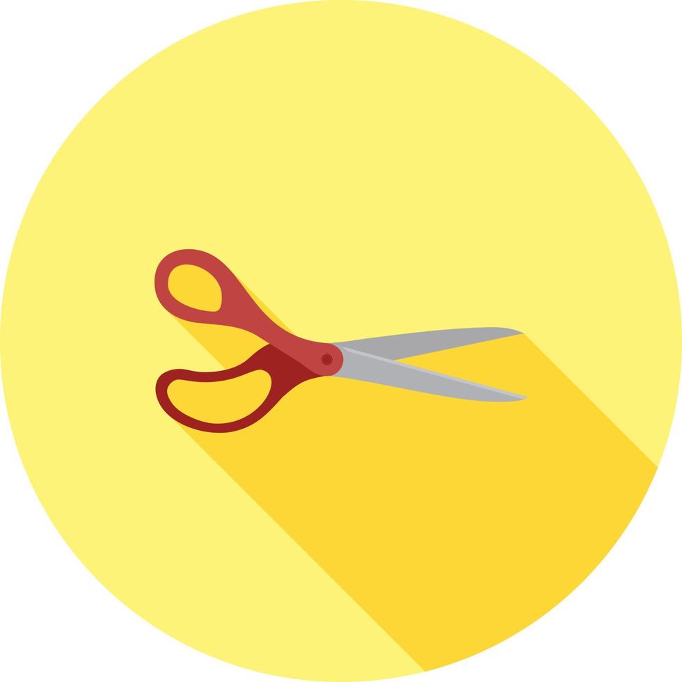 Scissors Flat Long Shadow Icon vector