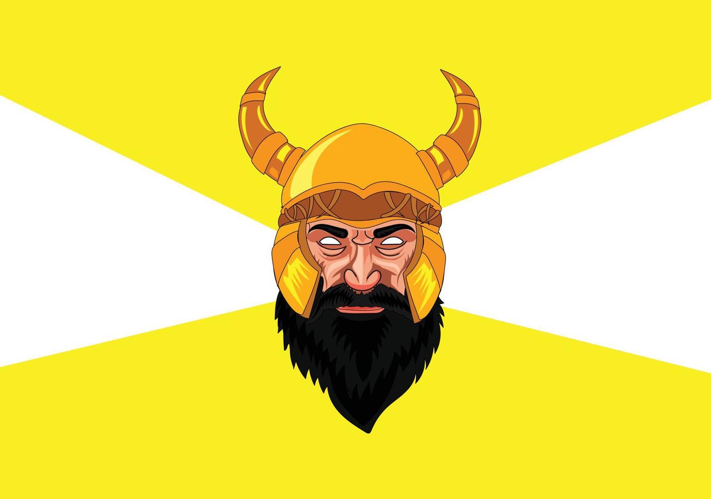 Vector de stock de mascota de guerrero vikingo. ilustración de macho