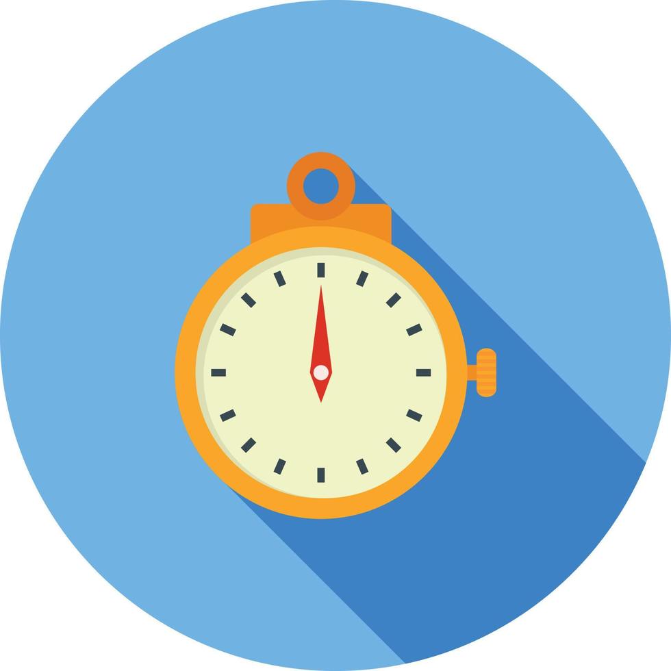 StopWatch Flat Long Shadow Icon vector