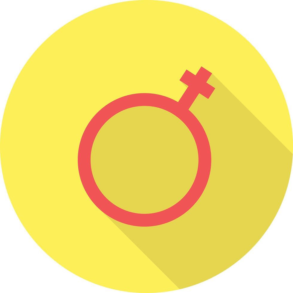 Woman Flat Long Shadow Icon vector