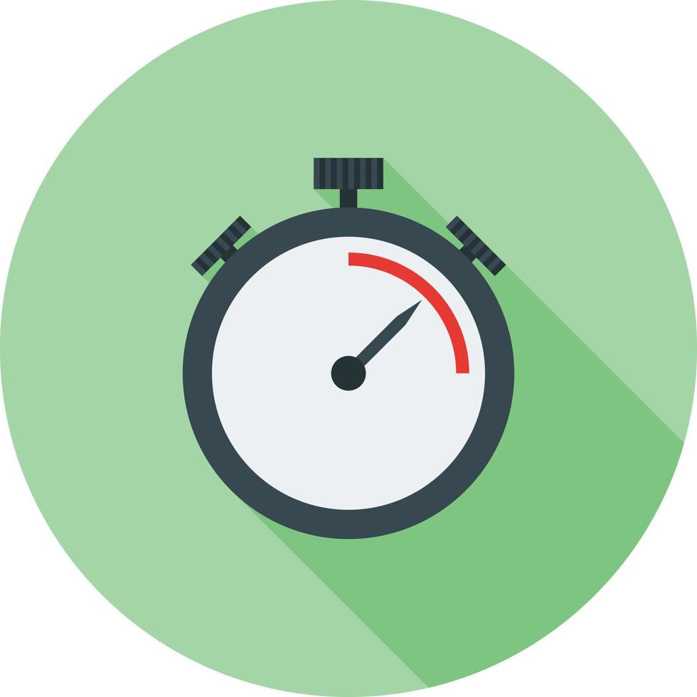 Efficiency Measure Flat Long Shadow Icon vector