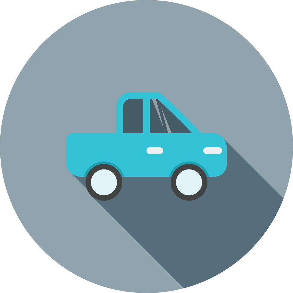 Pickup Flat Long Shadow Icon vector