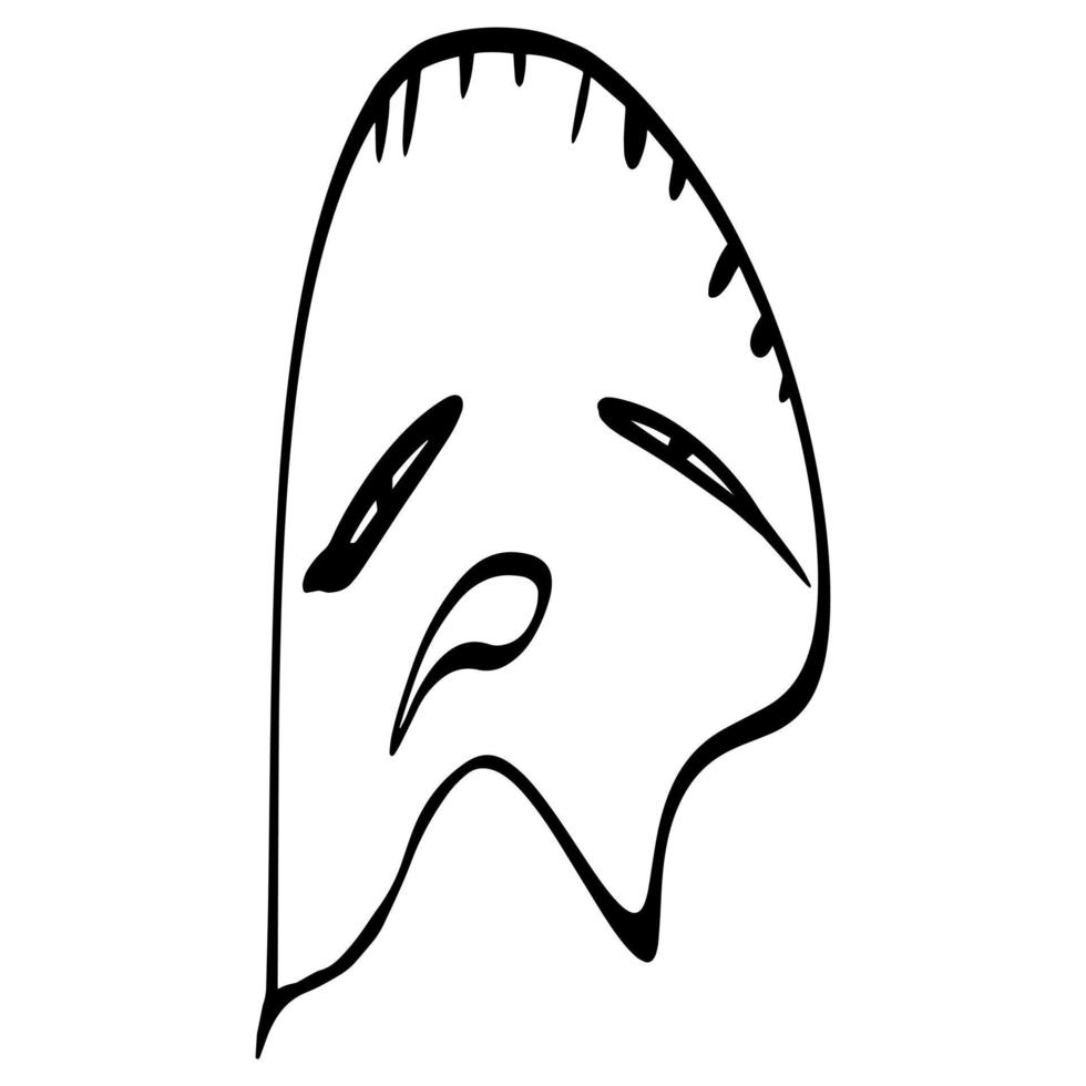 Psychedelic cartoon face. Crazy graffiti face, facial expressions.  Funny crazy face. vector