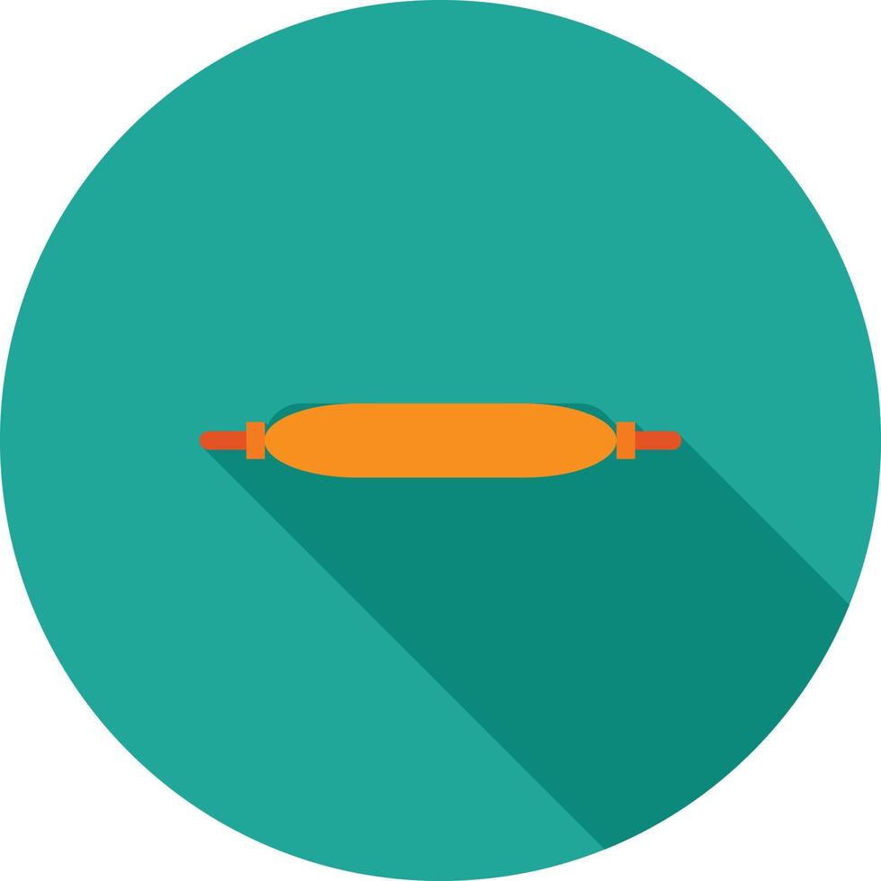 Roller Pin Flat Long Shadow Icon vector