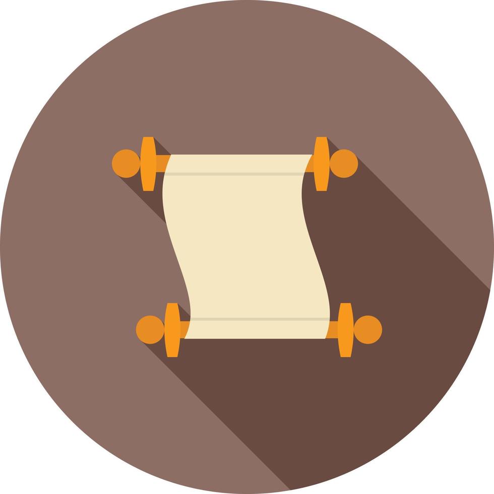 Scroll of Paper Flat Long Shadow Icon vector