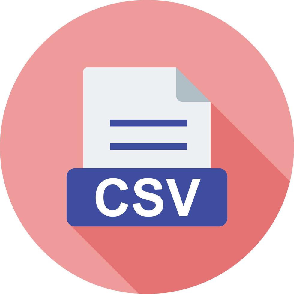 CSV Flat Long Shadow Icon vector