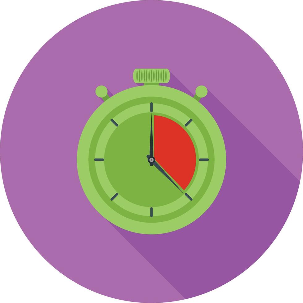 Time Based Flat Long Shadow Icon vector