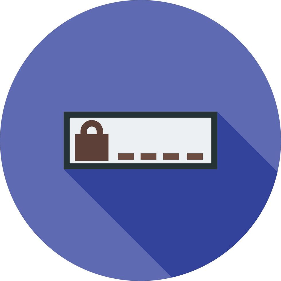 Enter Passcode Flat Long Shadow Icon vector