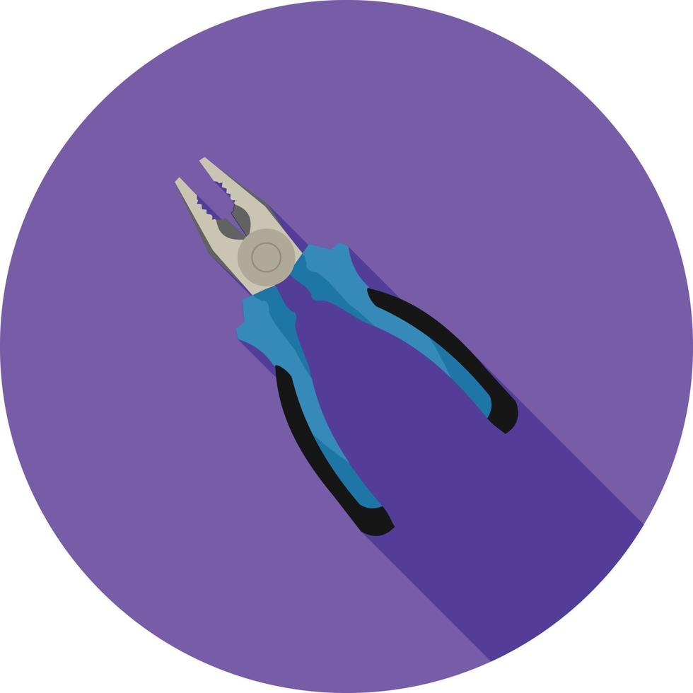 Pliers I Flat Long Shadow Icon vector