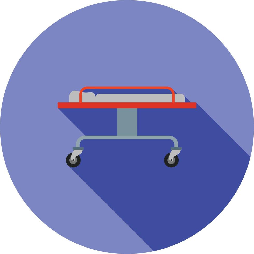 Stretcher Flat Long Shadow Icon vector