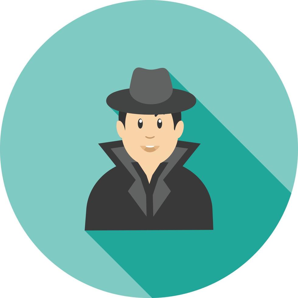 Criminal Flat Long Shadow Icon vector