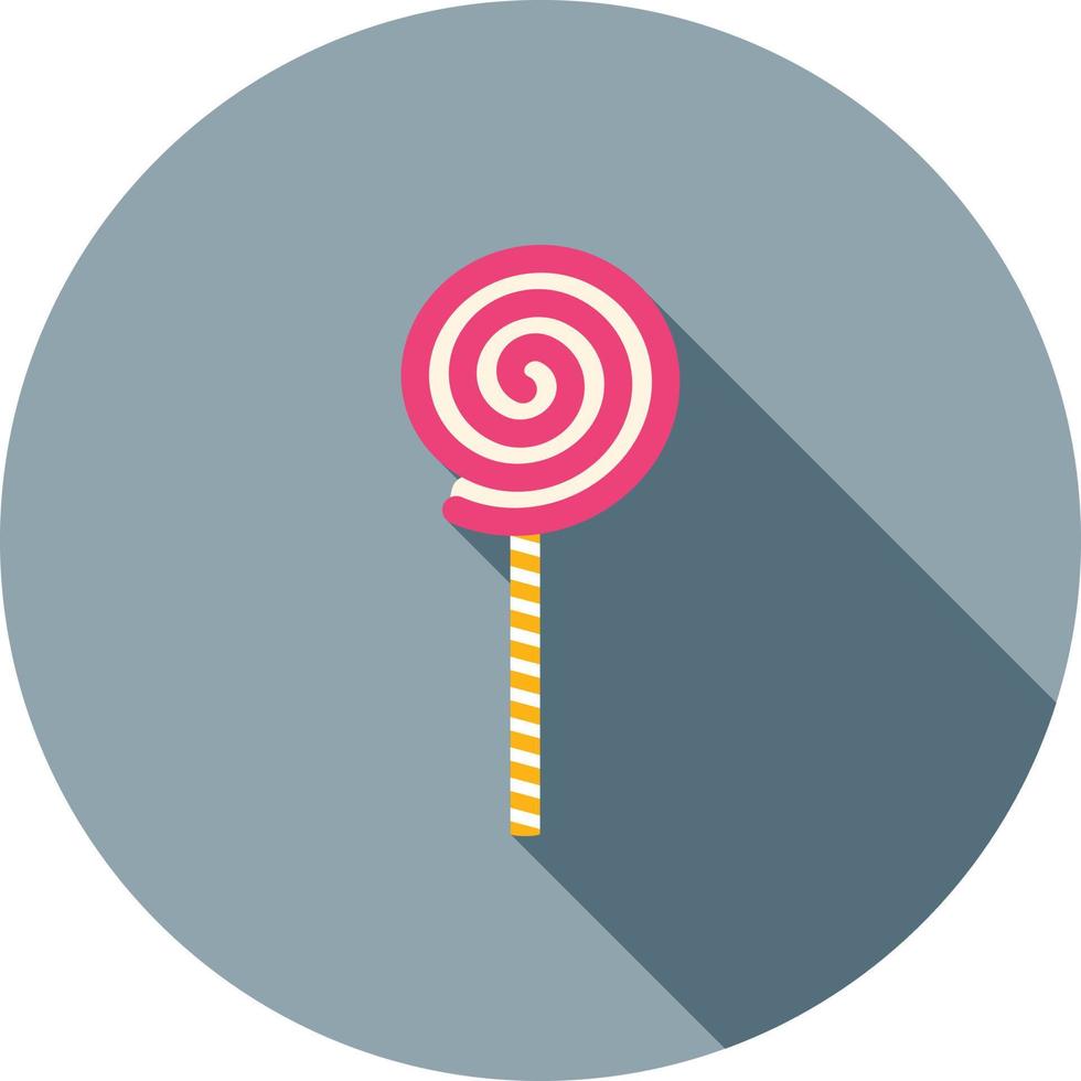 Candy I Flat Long Shadow Icon vector