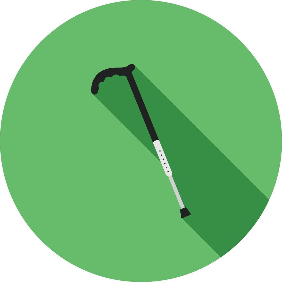 Walking Stick Flat Long Shadow Icon vector