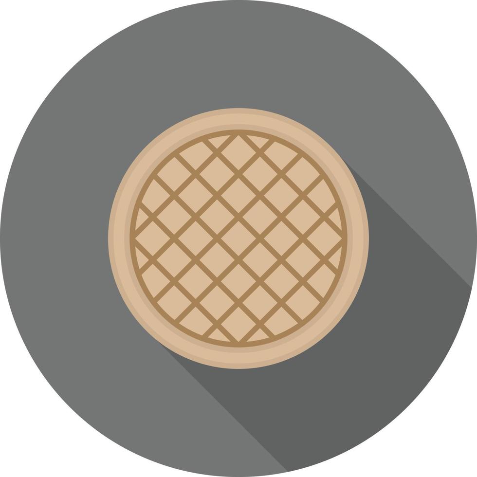 Waffle Flat Long Shadow Icon vector