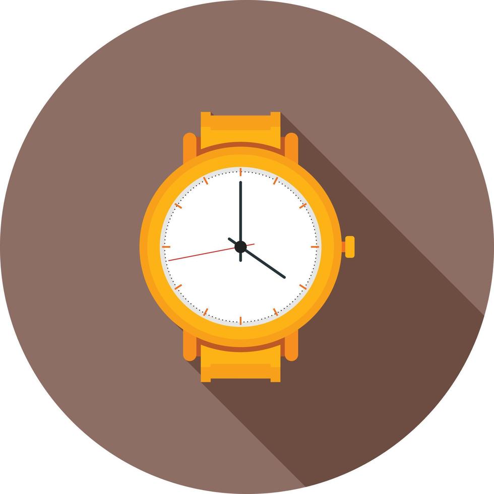 Time Flat Long Shadow Icon vector