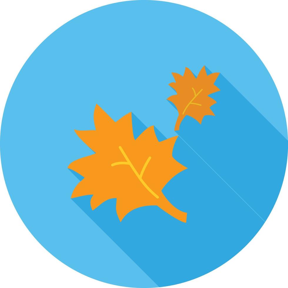 Leaves Flat Long Shadow Icon vector