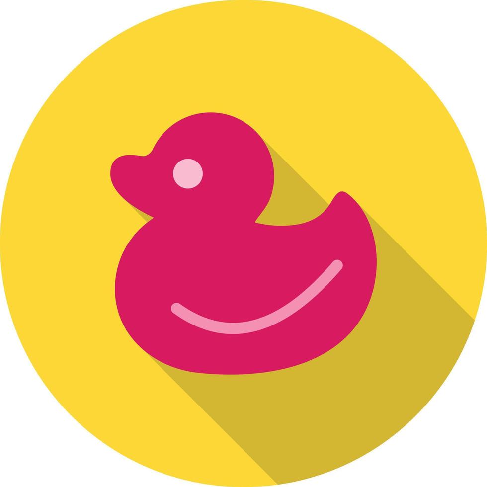 Duck Flat Long Shadow Icon vector