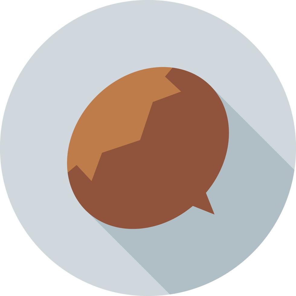 Chestnut Flat Long Shadow Icon vector