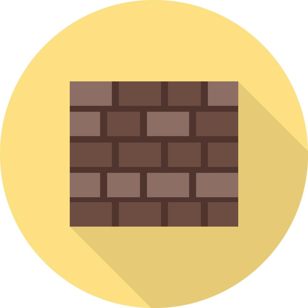 Brick Wall I Flat Long Shadow Icon vector