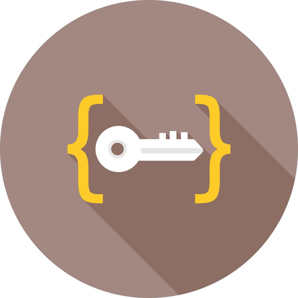 Unlock Code Flat Long Shadow Icon vector