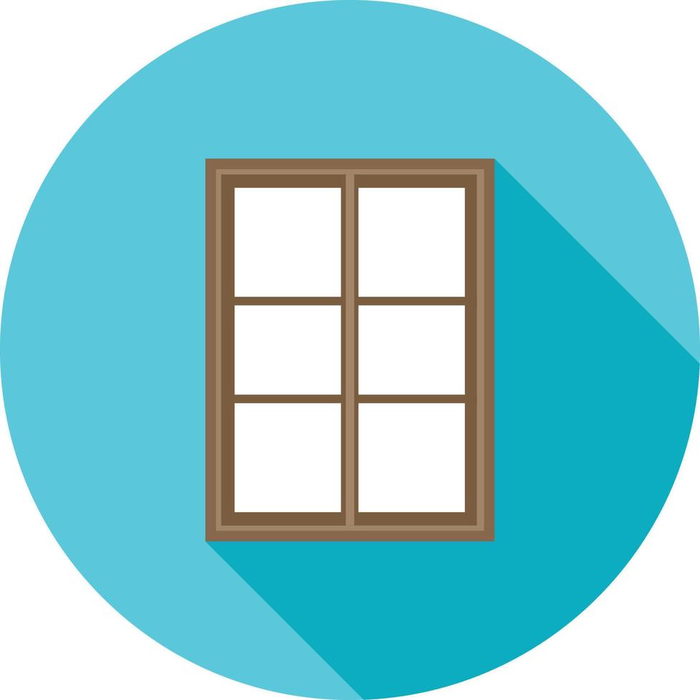 Window Flat Long Shadow Icon vector