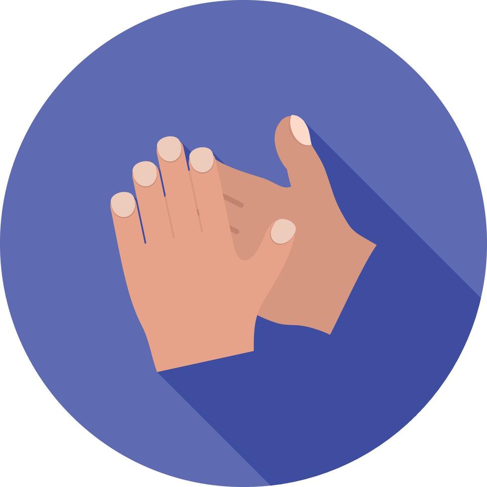 Clapping Hands Flat Long Shadow Icon vector