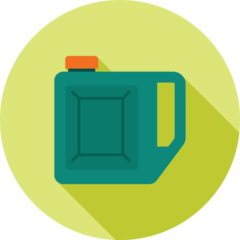 Petrol Can Flat Long Shadow Icon vector