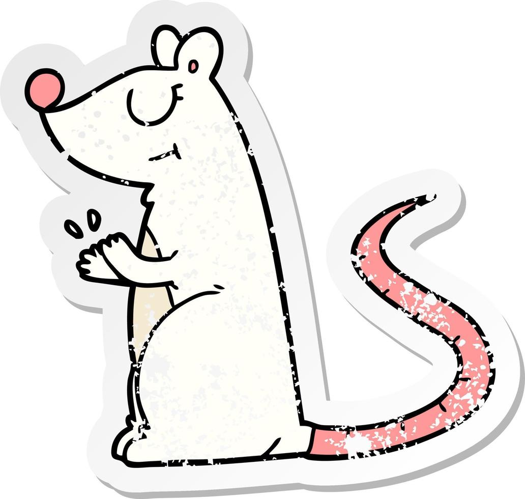 pegatina angustiada de un ratón blanco de dibujos animados 11267410 Vector en Vecteezy pegatina angustiada de un ratón blanco de dibujos animados 11267410 Vector en Vecteezy