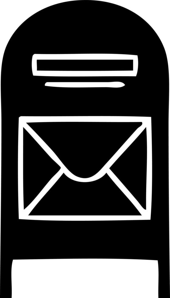 flat symbol mail box vector