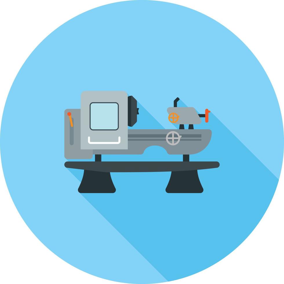 Machine Flat Long Shadow Icon vector