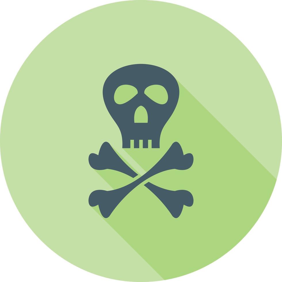 Pirate Sign Flat Long Shadow Icon vector