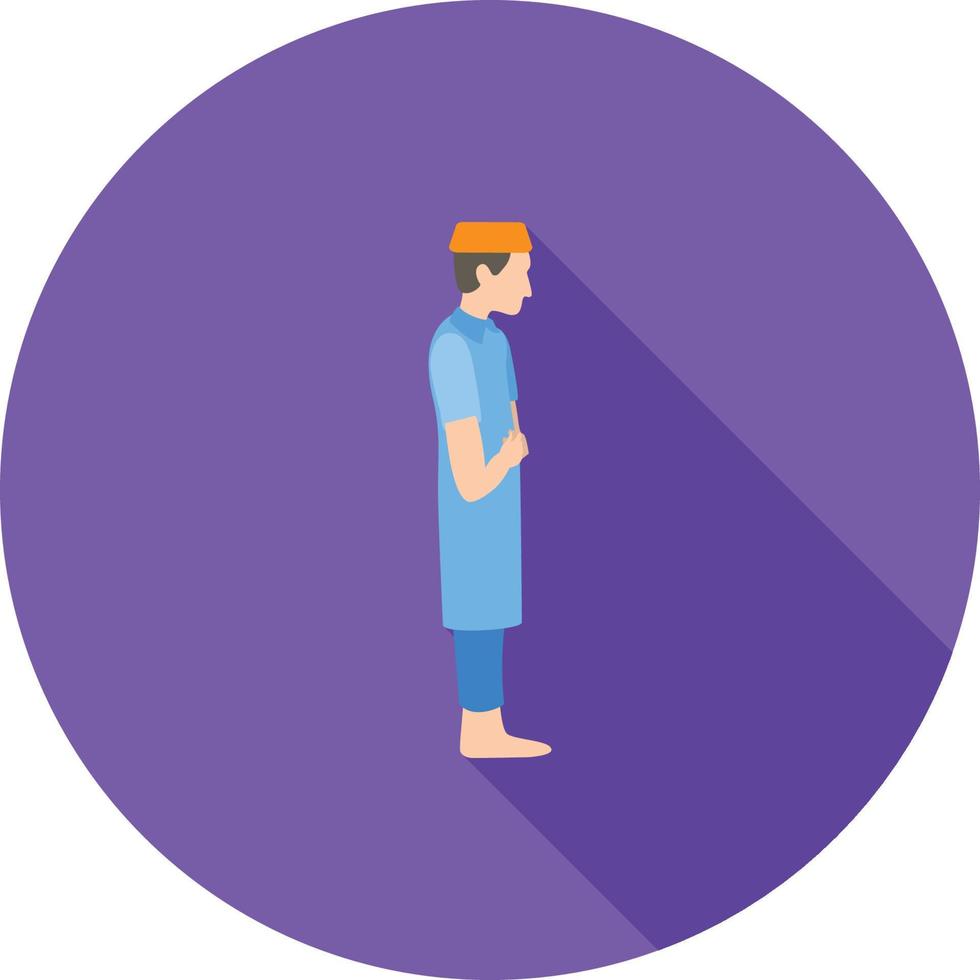 Qiyam Flat Long Shadow Icon vector