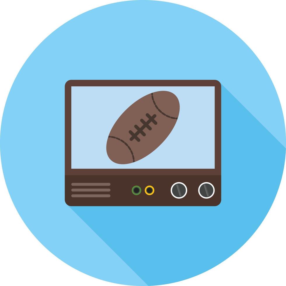 Rugby Match Flat Long Shadow Icon vector