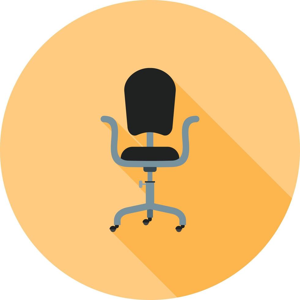 Office Chair I Flat Long Shadow Icon vector