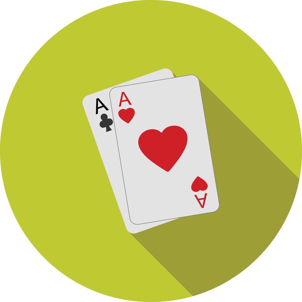Deck of Cards Flat Long Shadow Icon vector
