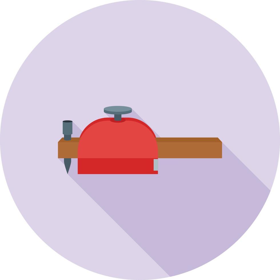 Scribe Gauge Flat Long Shadow Icon vector