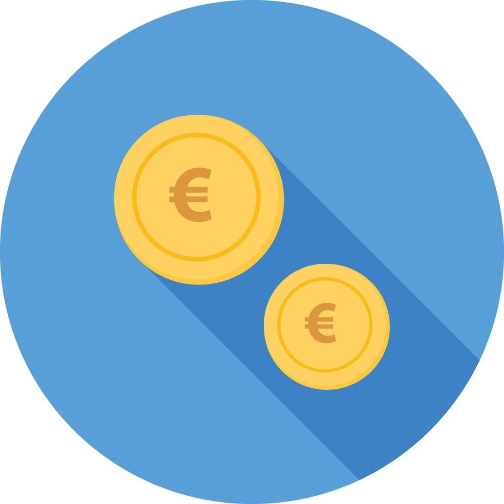 Currency Flat Long Shadow Icon vector