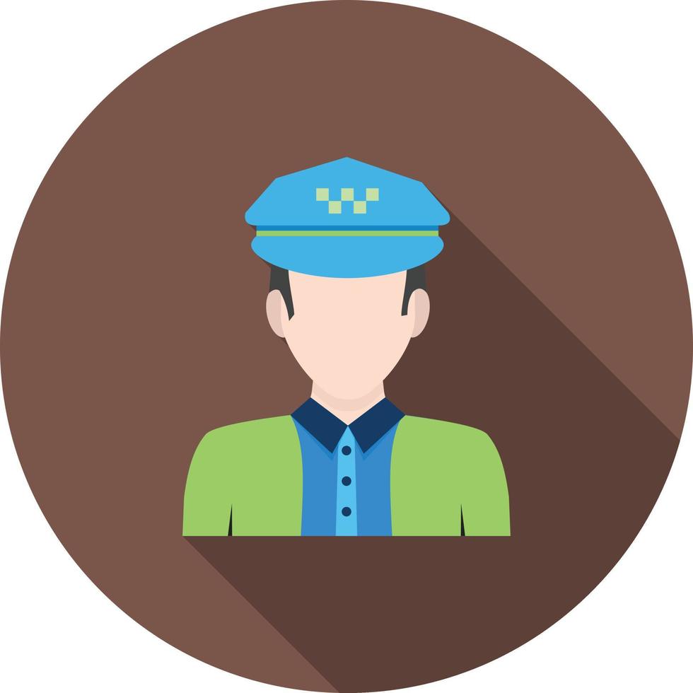 Traffic policeman Flat Long Shadow Icon vector