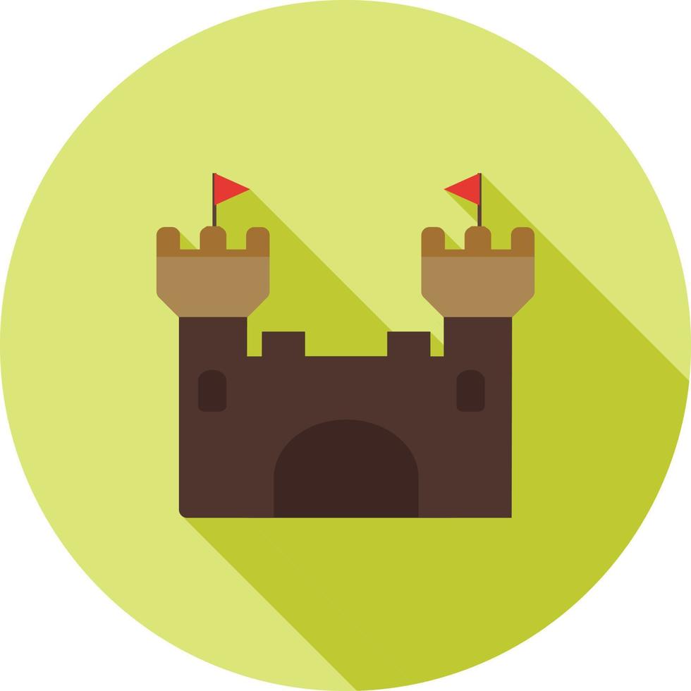 Castle II Flat Long Shadow Icon vector