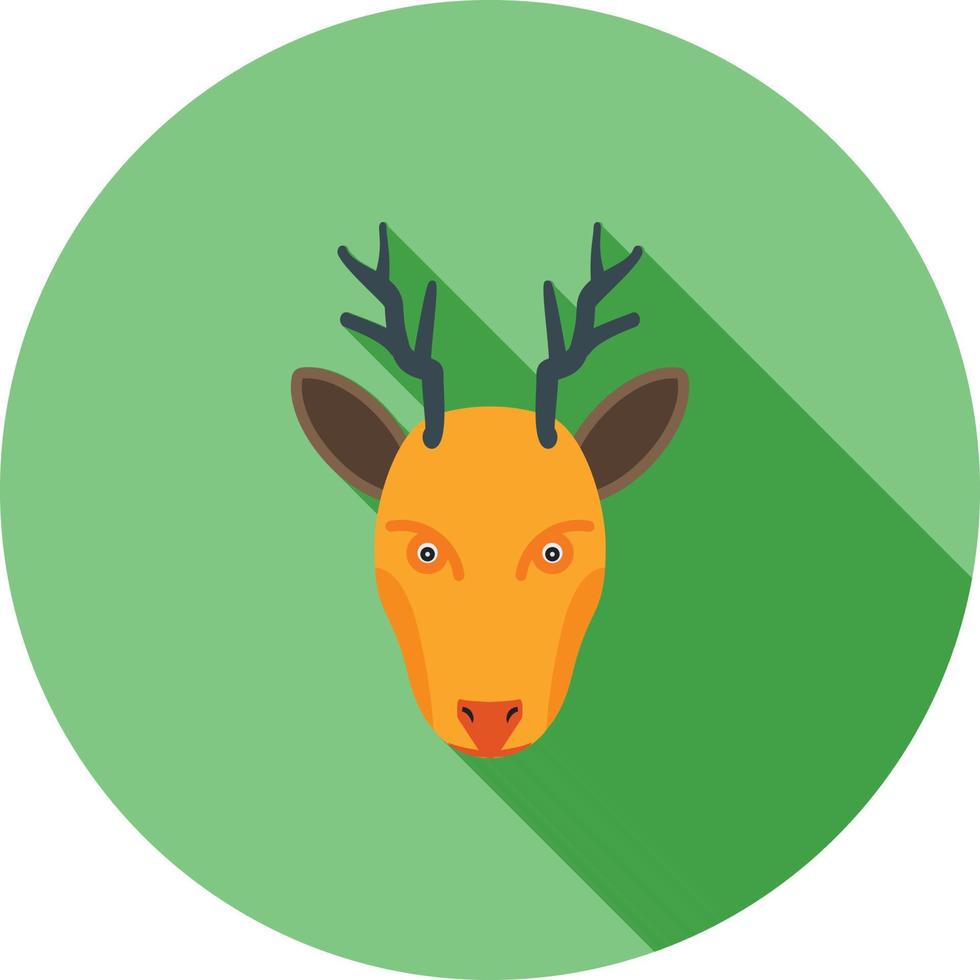 icono de sombra larga plana animal vector