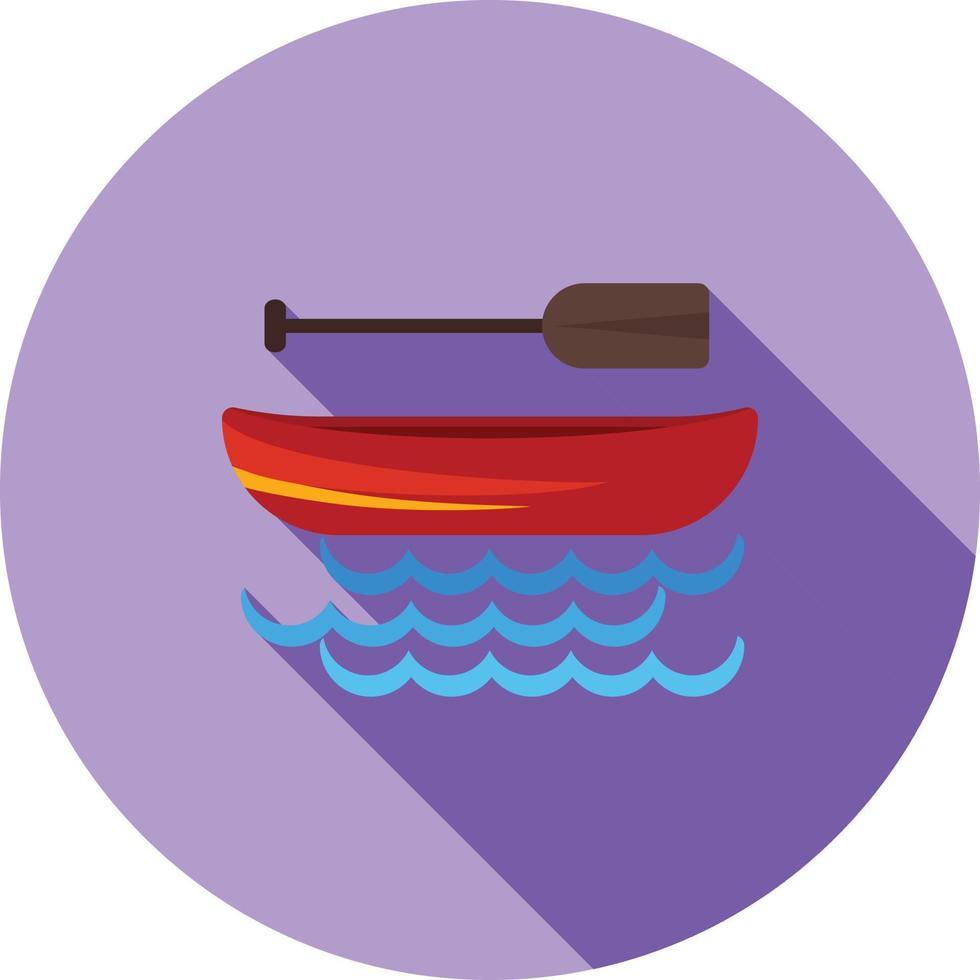 Boat I Flat Long Shadow Icon vector