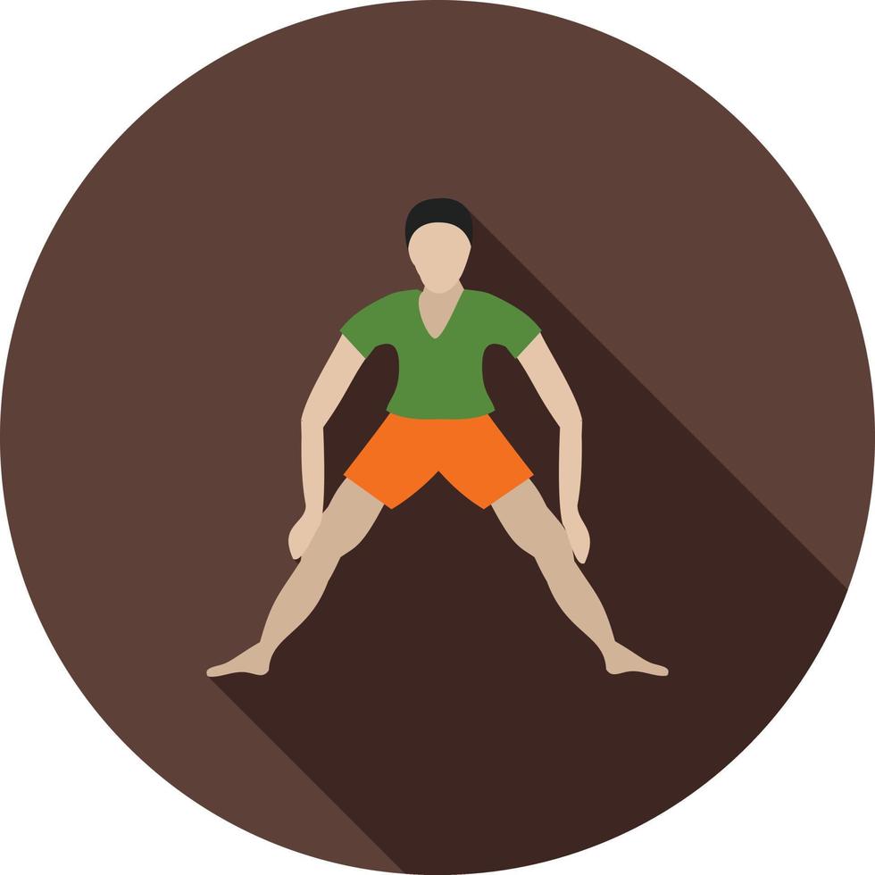 icono de sombra larga plana de fitness vector