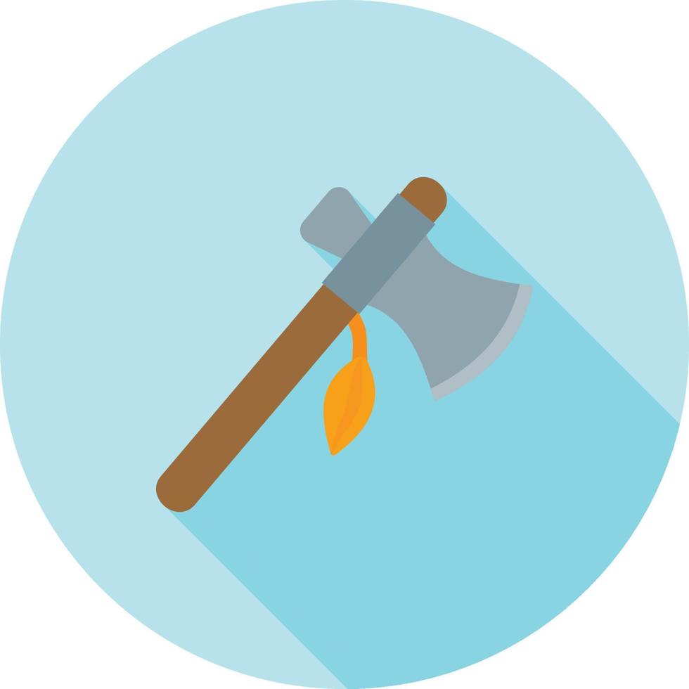 Axe Flat Long Shadow Icon vector