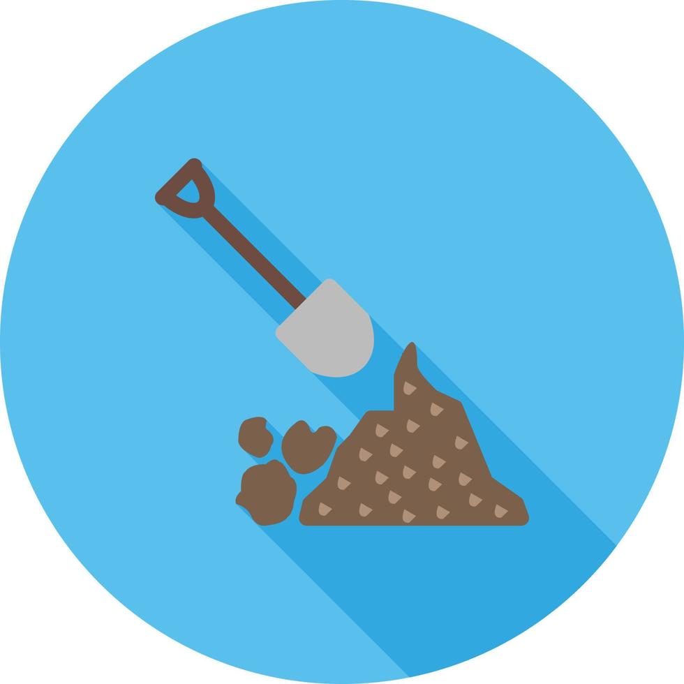 Debris Management Flat Long Shadow Icon vector