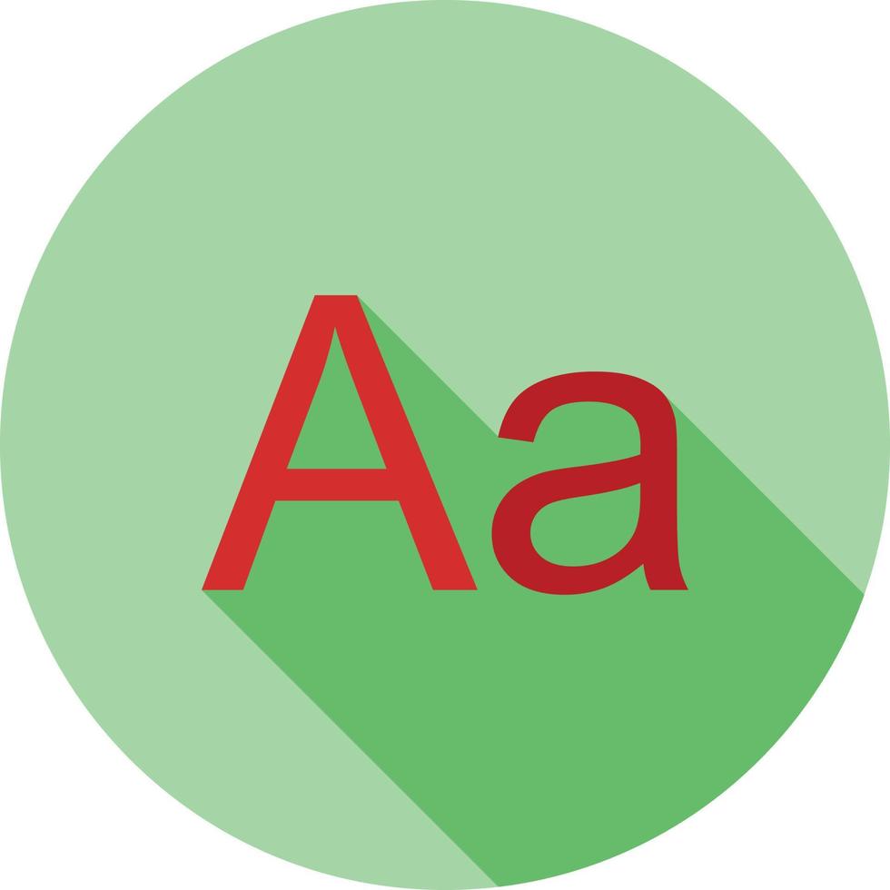Text Flat Long Shadow Icon vector